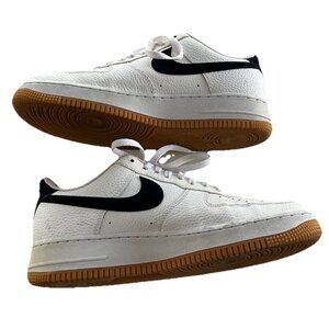 Nike Air Force 1 C10057-100 Men’s Size 10 White Obsidian Pebbled Leather